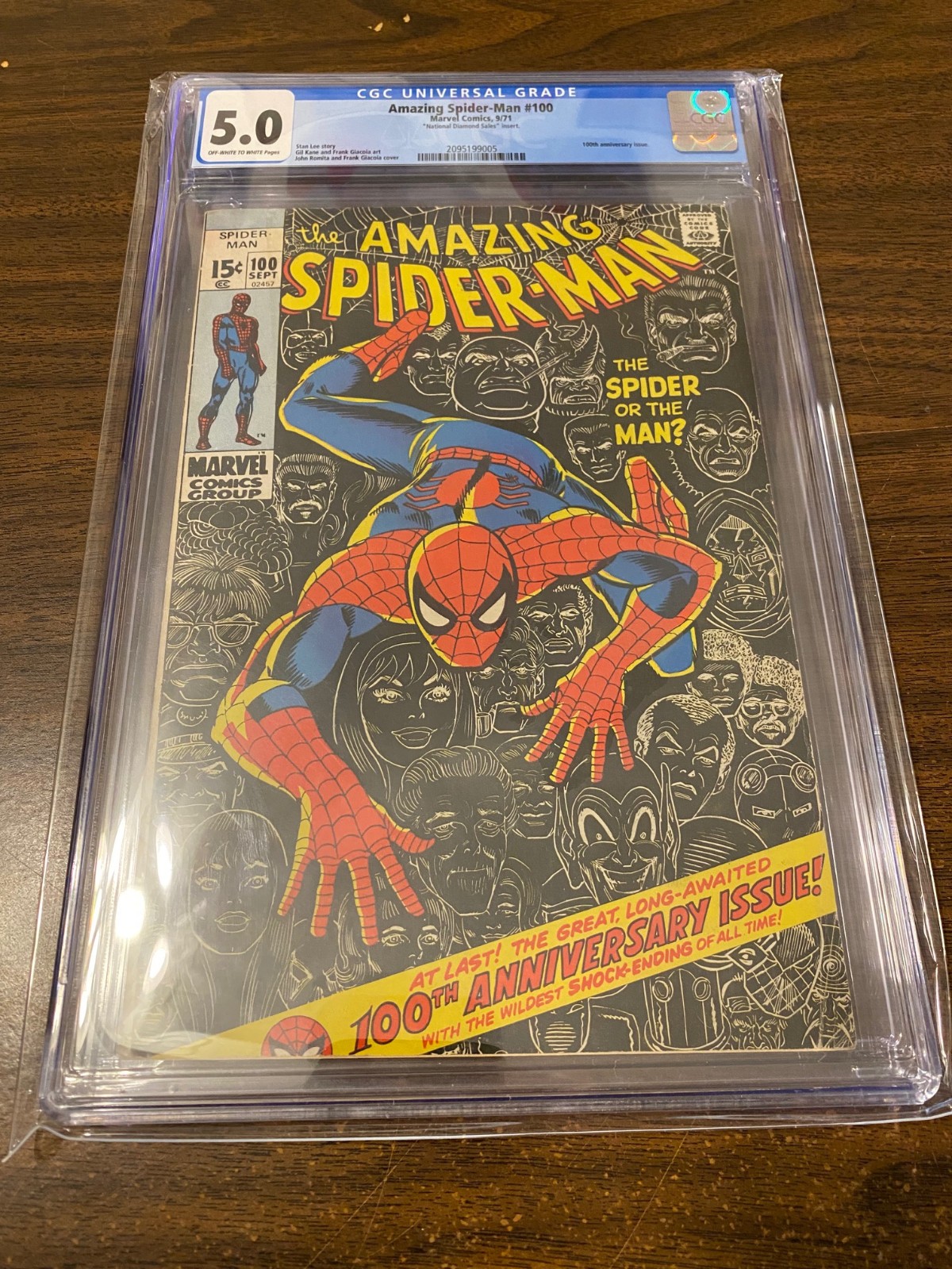 1971 Marvel Amazing Spider-Man #100 CGC 5.0 National Diamond Sales Insert NDS
