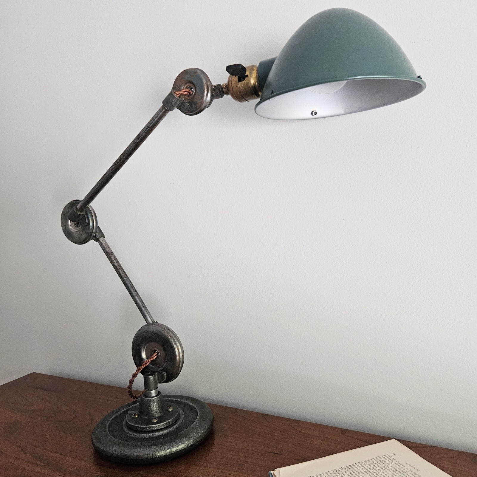 Vintage Edon Industrial Desk Lamp. Industrial Lighting  Antique Industrial Lamp.