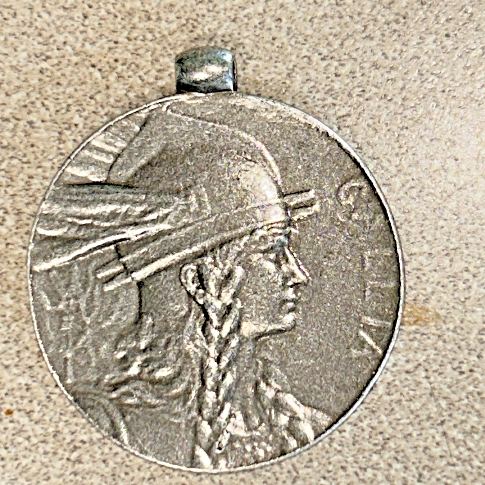 FRENCH GALLIA WW1 MEDAL PENDANT REPRO 36MM MEDAL PENDANT