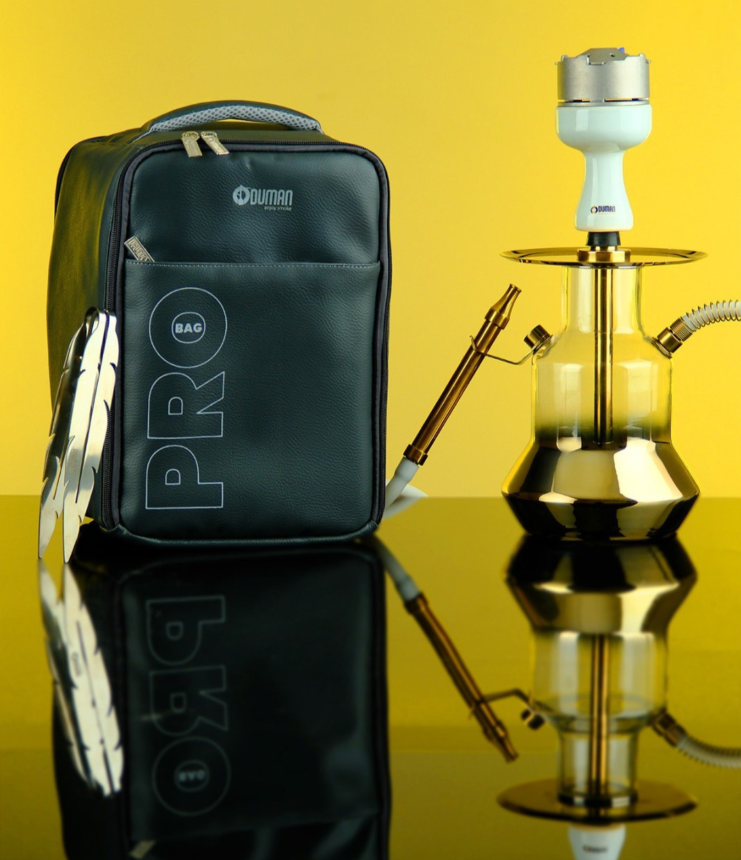 ODUMAN N4 GOLD Stainless Steel Shisha Hookah, Bowl Ignis Tong Bag Nargile SET ODUMAN N4 GOLD Stainless Steel Shisha Hookah, Bowl Ignis Tong Bag Nargile SET