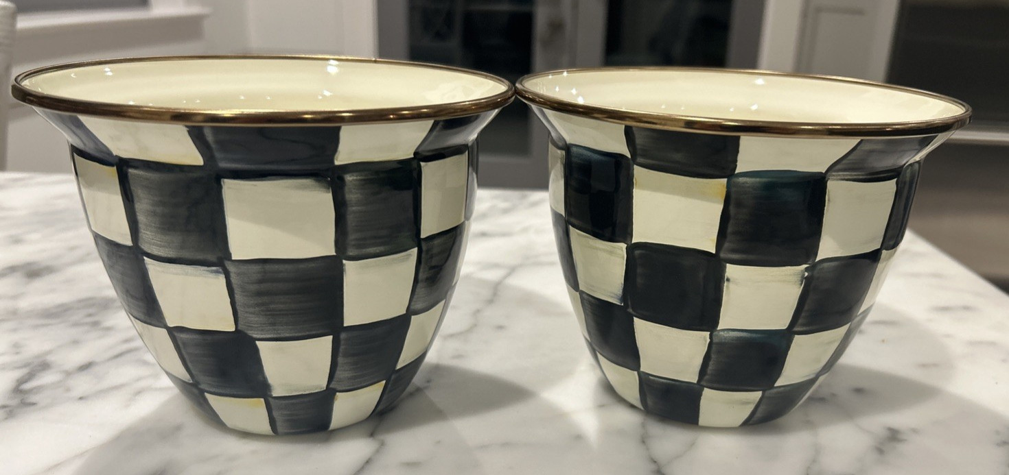 New Mackenzie Childs Courtly Check 5” High, 6.5