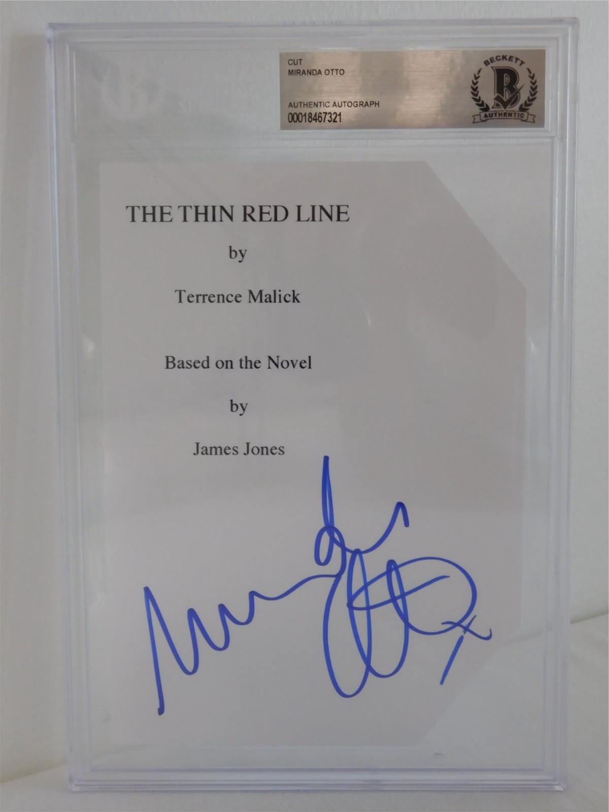 Miranda Otto Signed Photo Beckett Authentic Autograph Encapsulation Lord of Ring