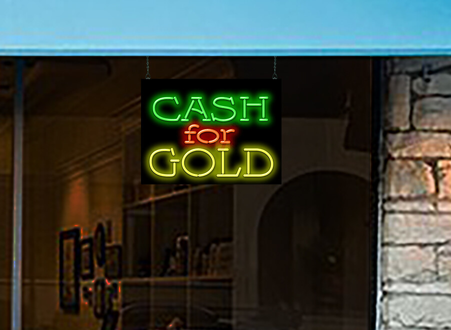 Cash For Gold Neon Sign - Large 24