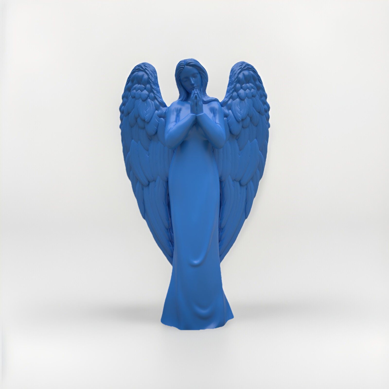 Praying Angel Statue (Blue)- 8 Inches
