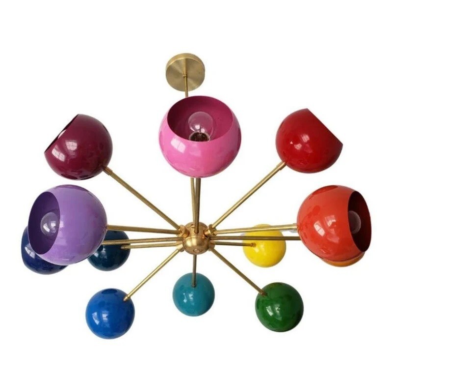 12 Sputnik Chandelier in custom Colour Ball Sputnik Adjustable Rainbow