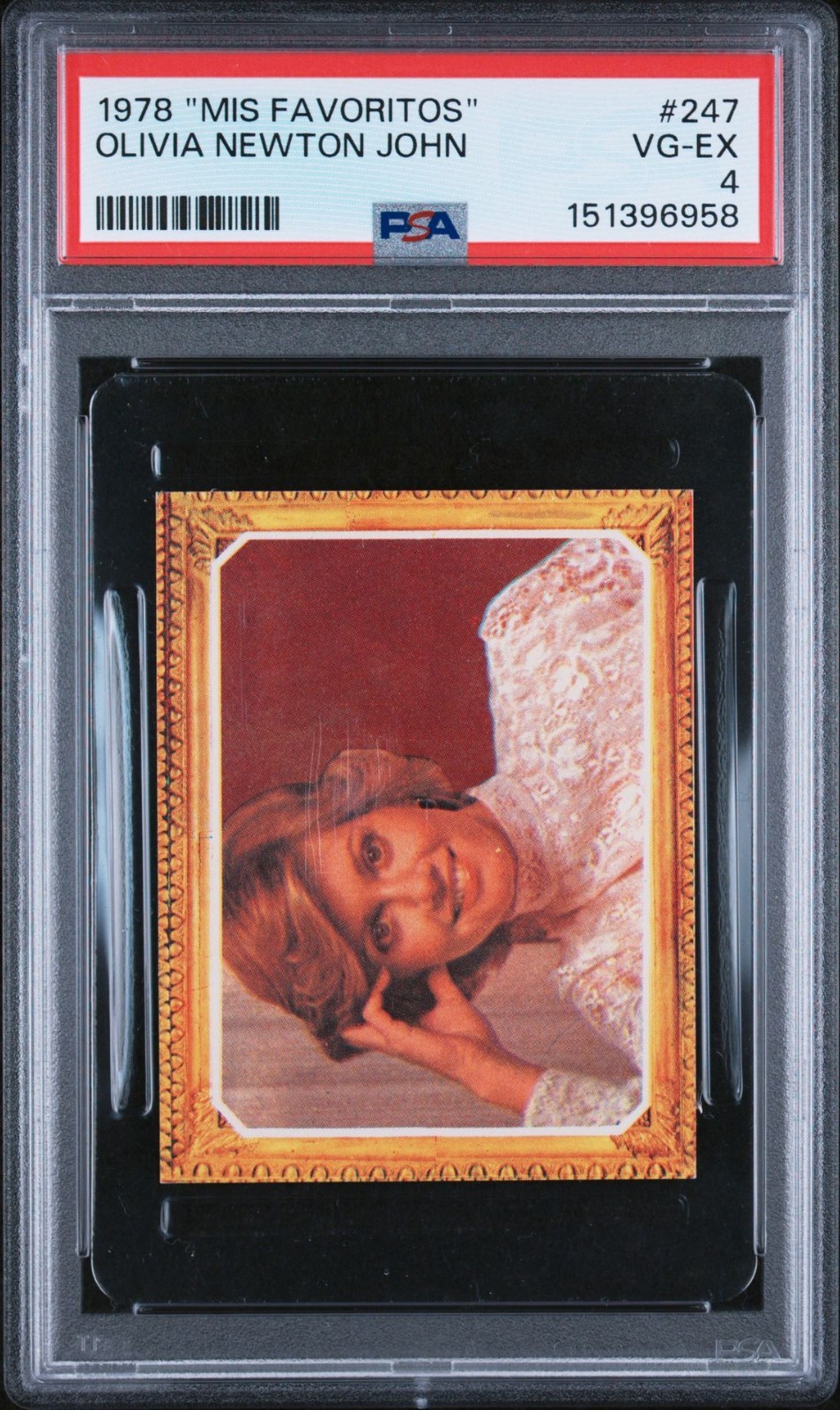 1978 MIS FAVORITOS OLIVIA NEWTON JOHN #247 PSA 4, ONLY ONE GRADED