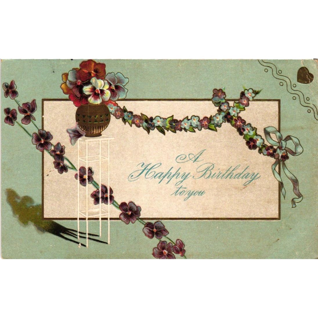 Antique Birthday Postcard \
