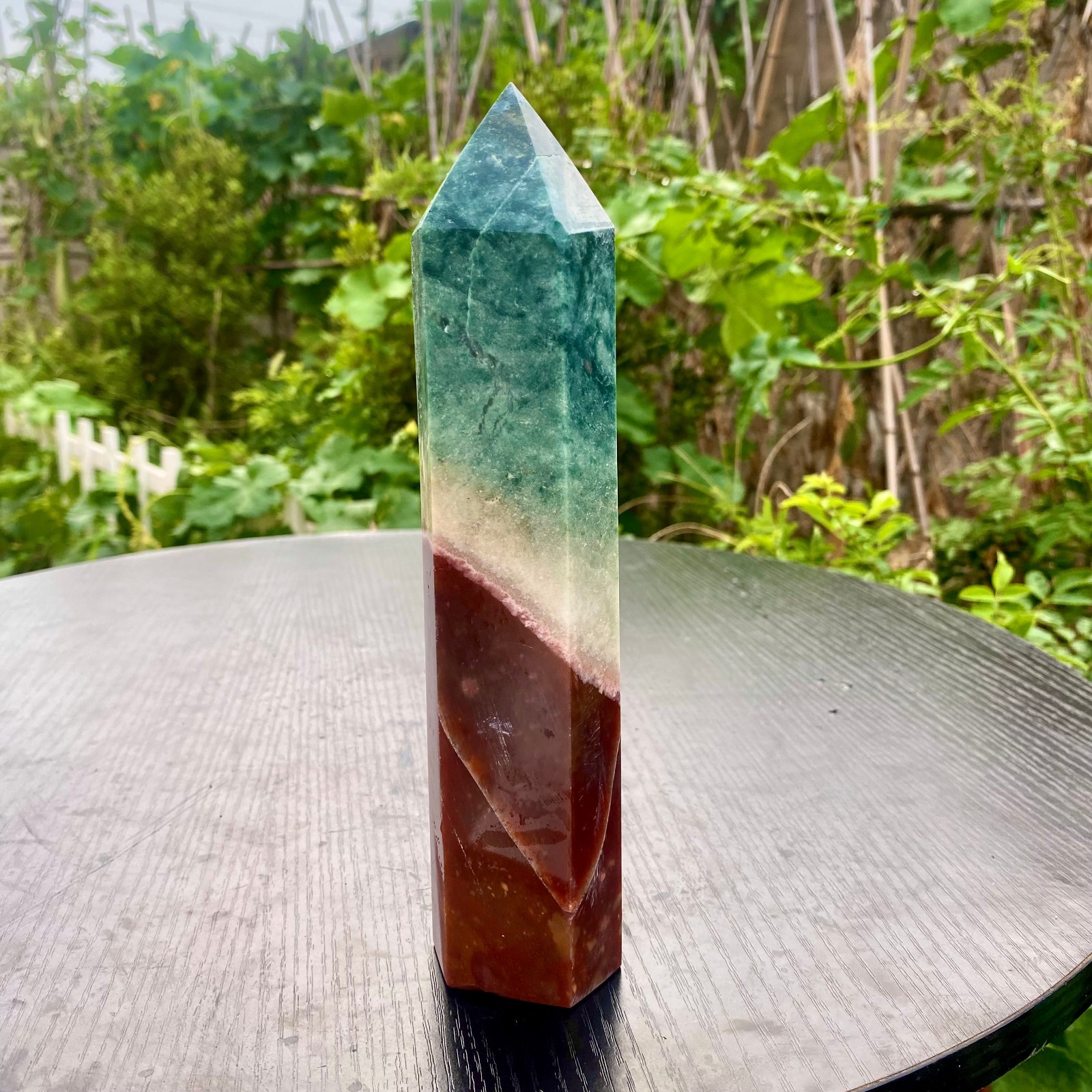 1.7LB  Natural Ocean Jade Crystal Polishing Column