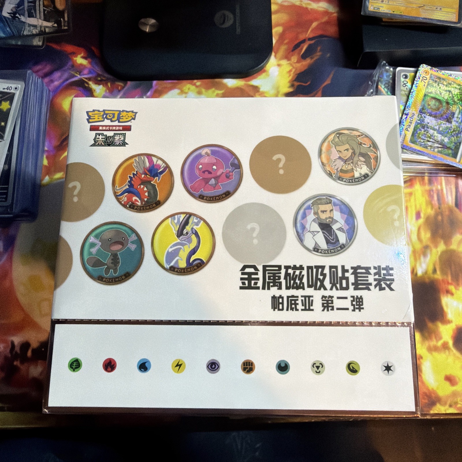 Pokémon S-Chinese Paldea Metal Magnet Sticker Set VOL.2 Sealed Blind Box CASE 
