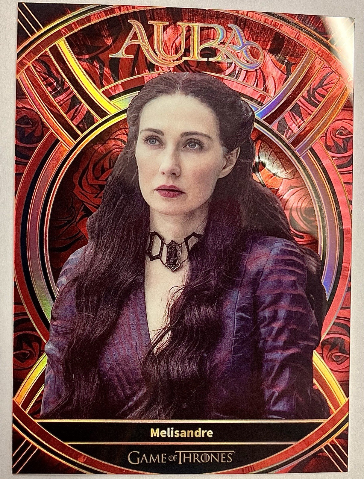 2025 Kakawow Aura Game of Thrones Melisandre Rose 25/25 SSP GOT Bookend Card #30 2025 Kakawow Aura Game of Thrones Melisandre Rose 25/25 SSP GOT Bookend Card #30