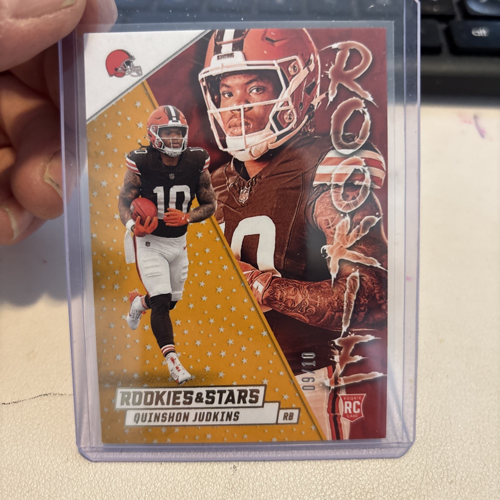 2025 Panini Rookies & Stars Quinshon Judkins Gold 9/10 🔥🔥