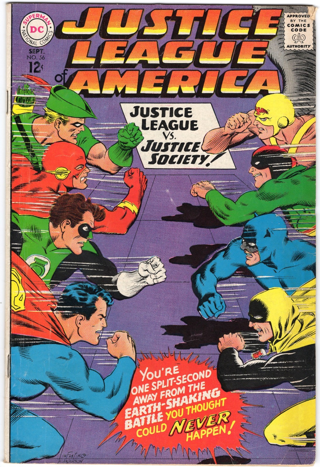 Justice League Of America 56 1967 DC Comics VG+ 4.5 Hourman Justice Society