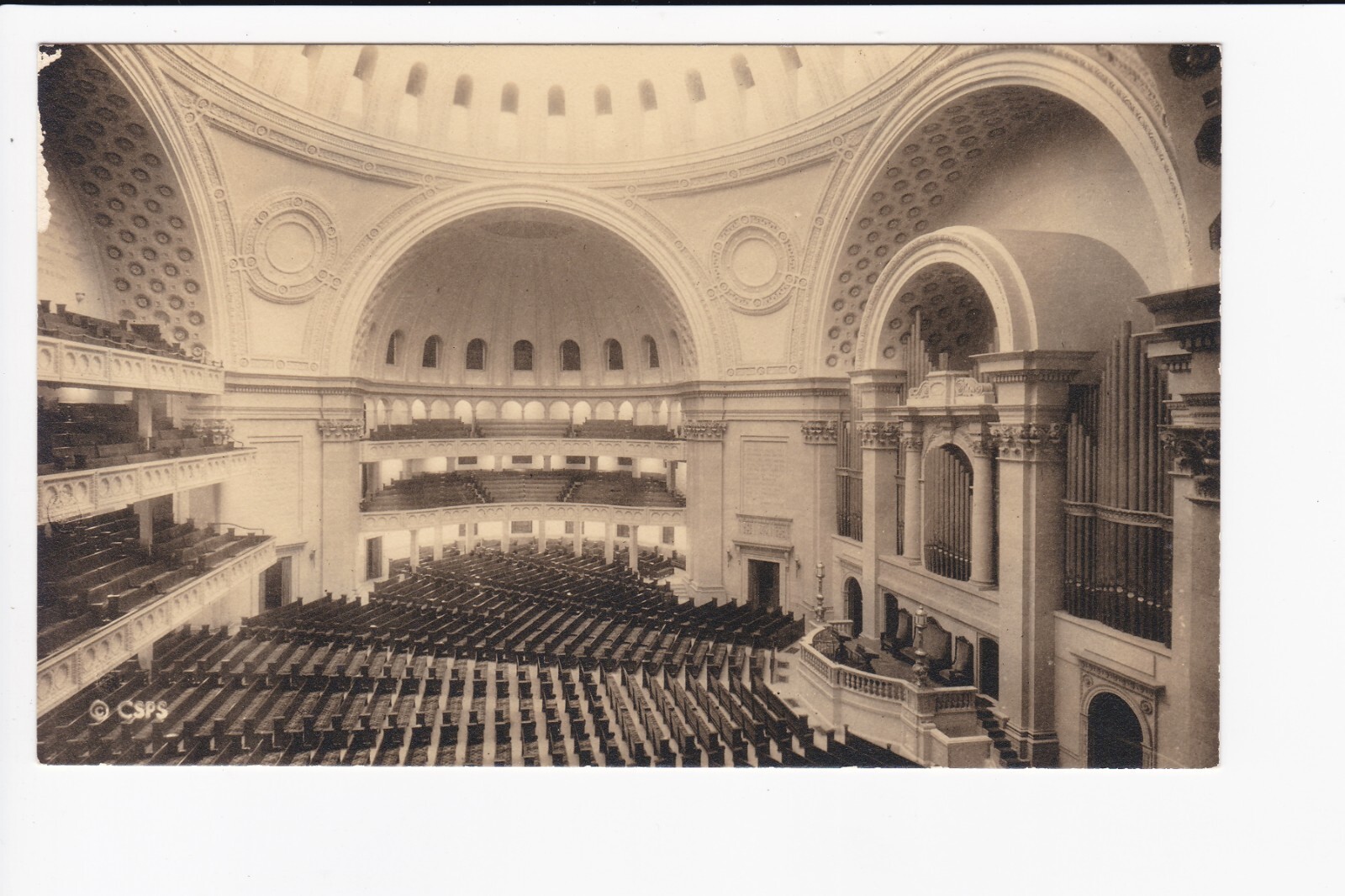 Interior View Of The First Church Of Christ Scientist Boston MA RPPC Postcard