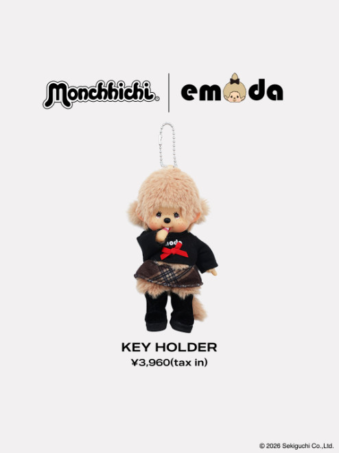 Presale Monchhichi × EMODA Mascot Keychain Limited Item Sekiguchi