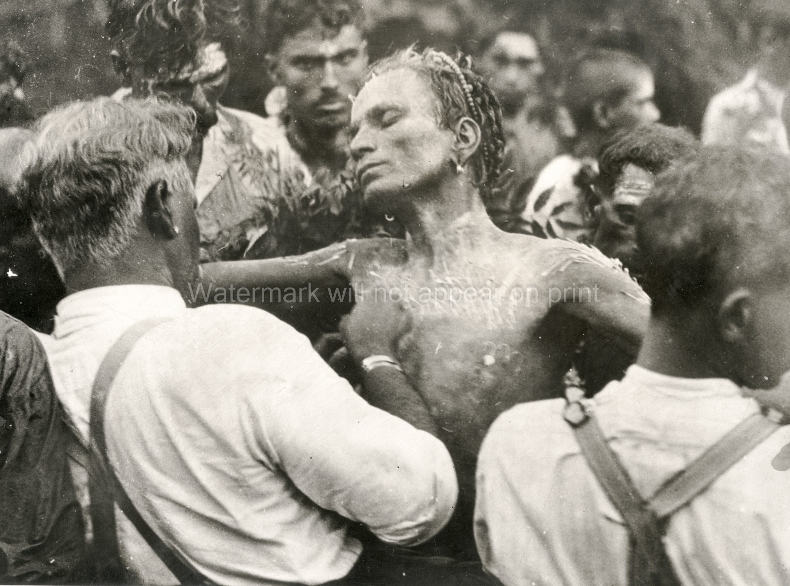 Natal South Africa Fire Walker Trance Ritual Ceremony Crowd Vtg. Photo 20thC.