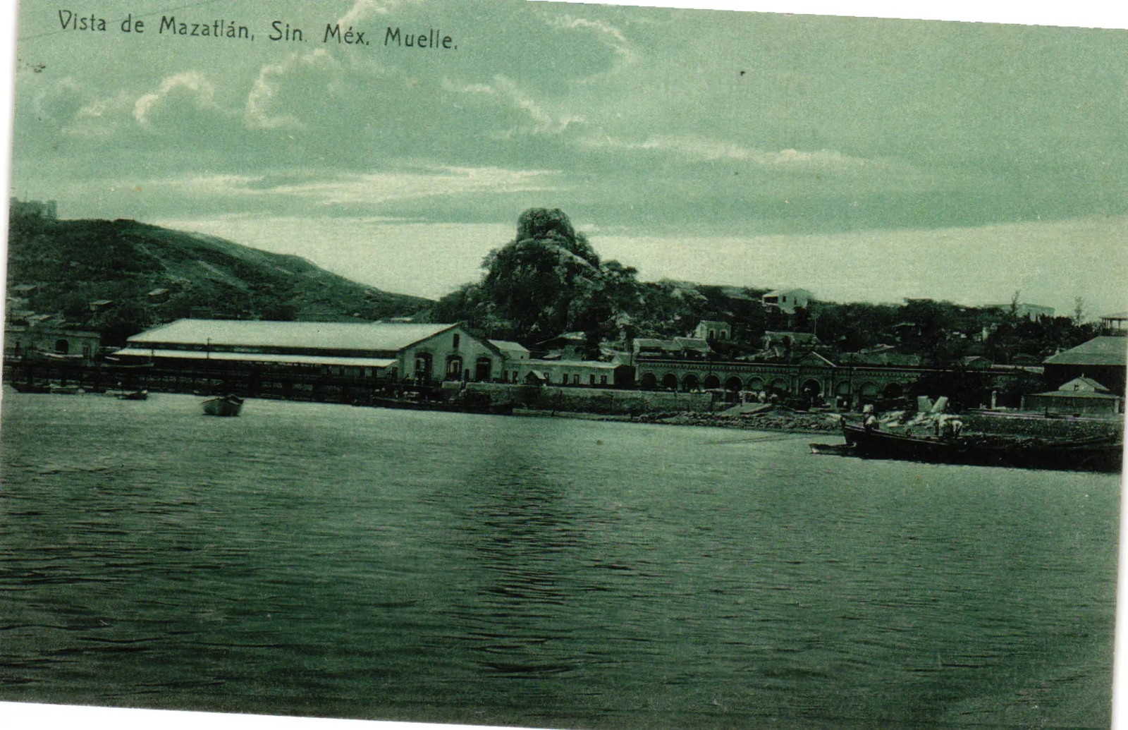Vintage Postcard- Vista de Mazatlán, Sin. Méx, Muelle