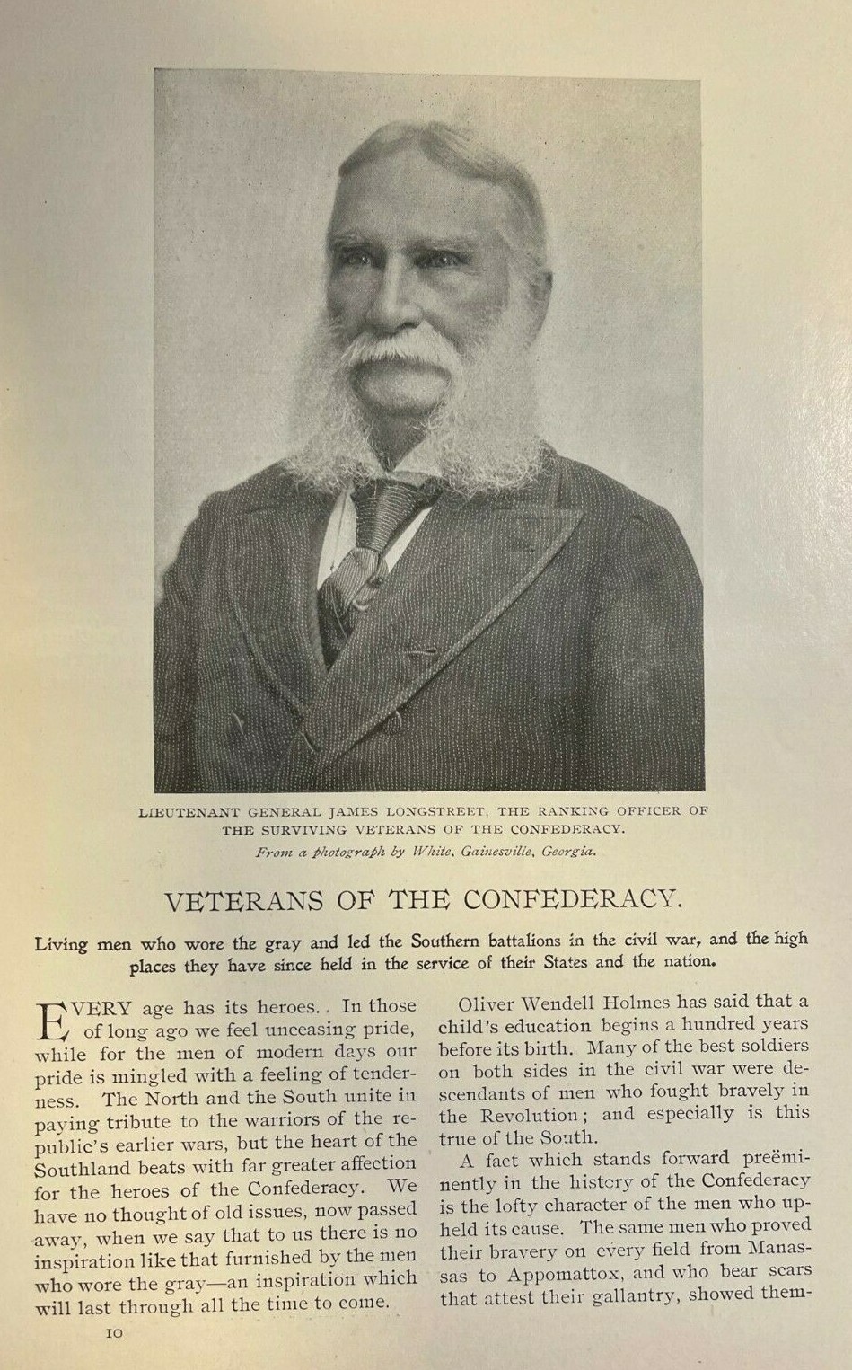1898 Confederate Veterans James Longstreet Joseph Wheeler Wade Hampton