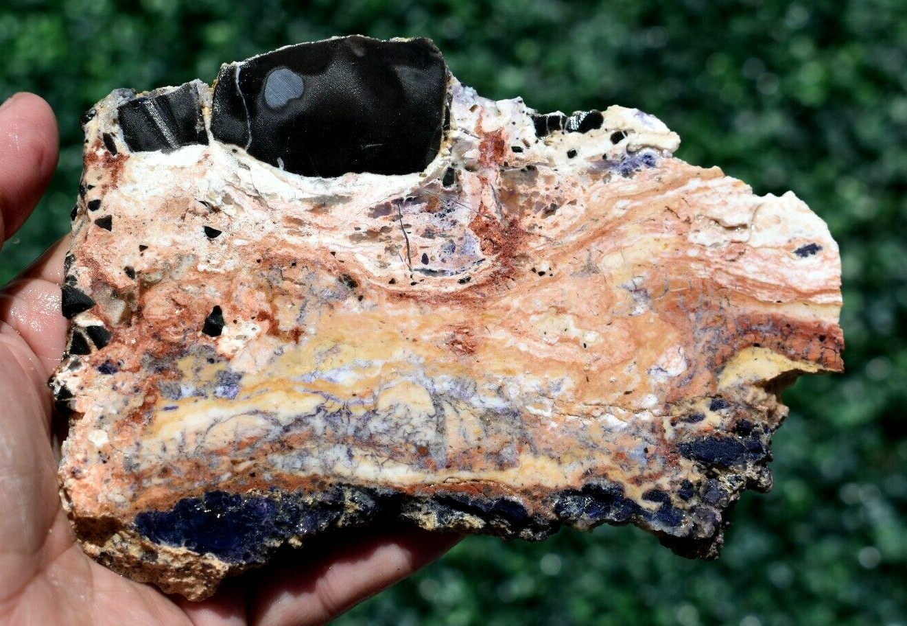 143 GM Pink TIFFANY STONE Slab, BERTRANDITE, OPALIZED FLUORITE Utah (BQZ)
