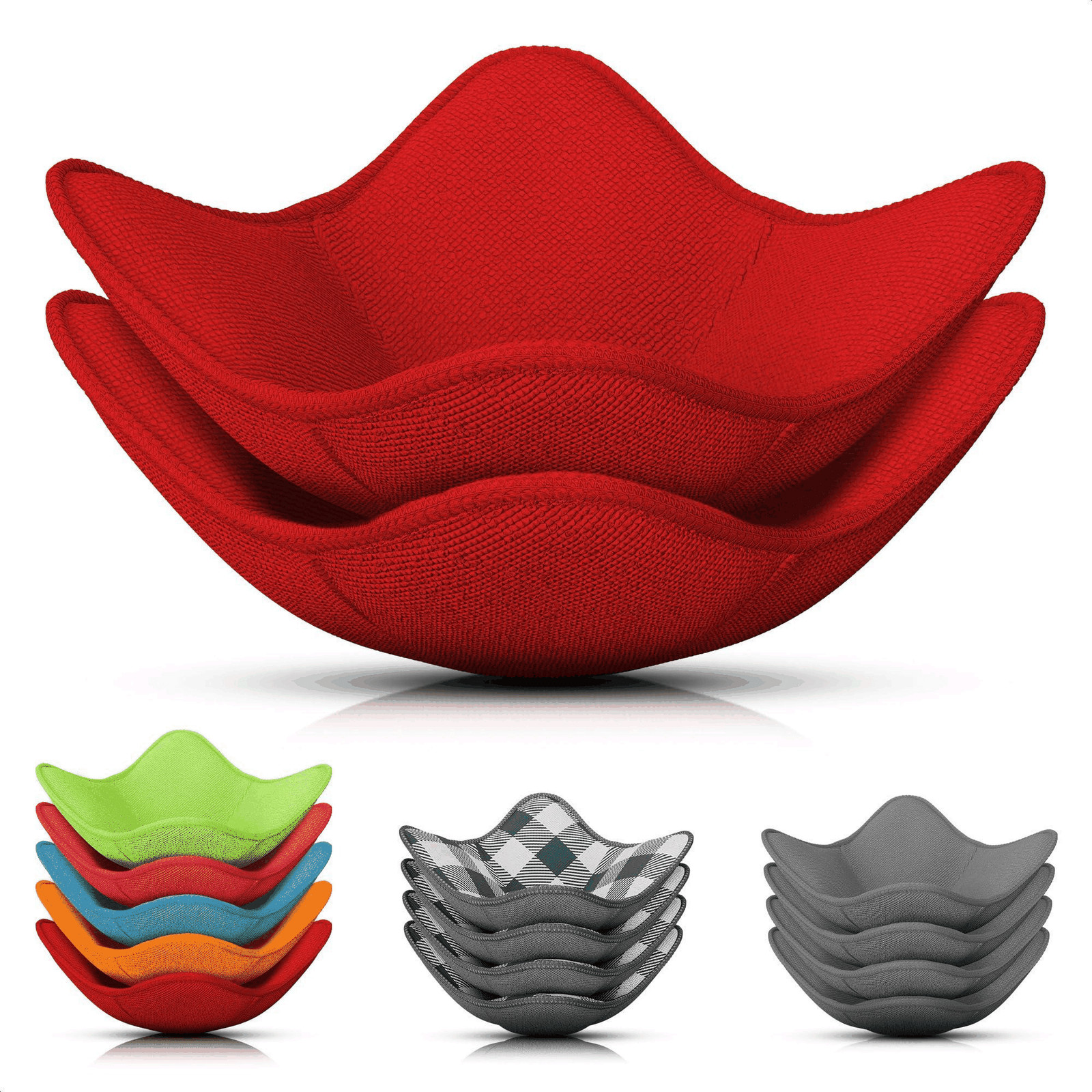 2 Pcs Red Microwave Bowl Holder (7.5 ×7.5 ) – Microwave Bowl Cozy with Durable