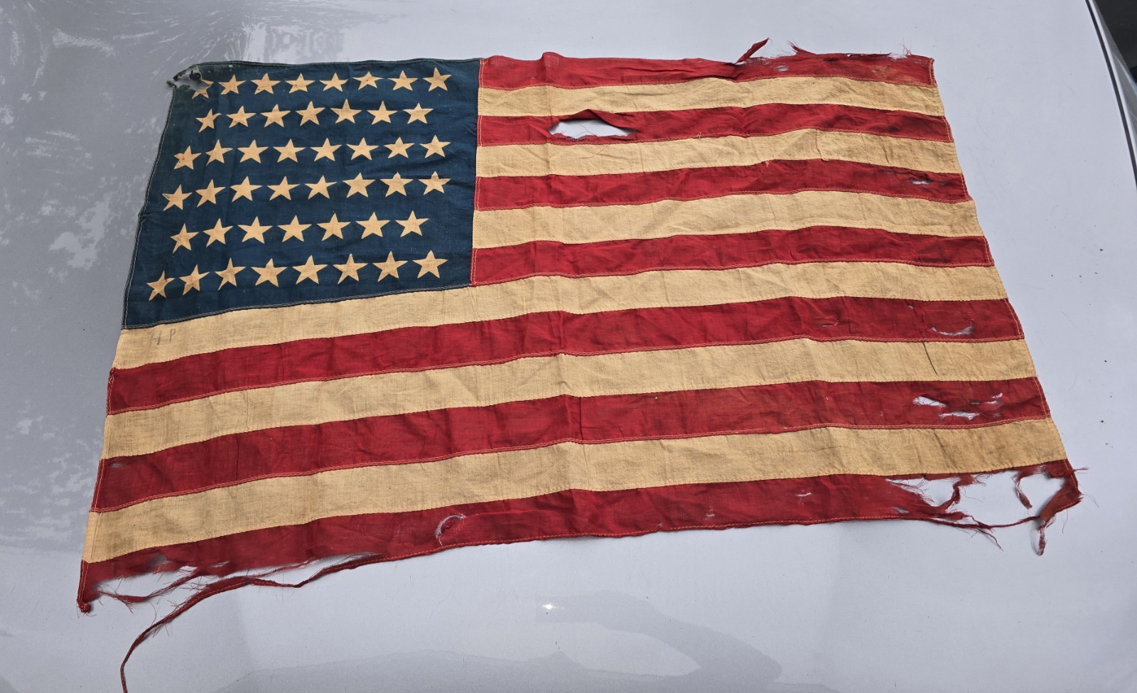 Antique American 46-Star Cloth Flag 1908–1912  40\