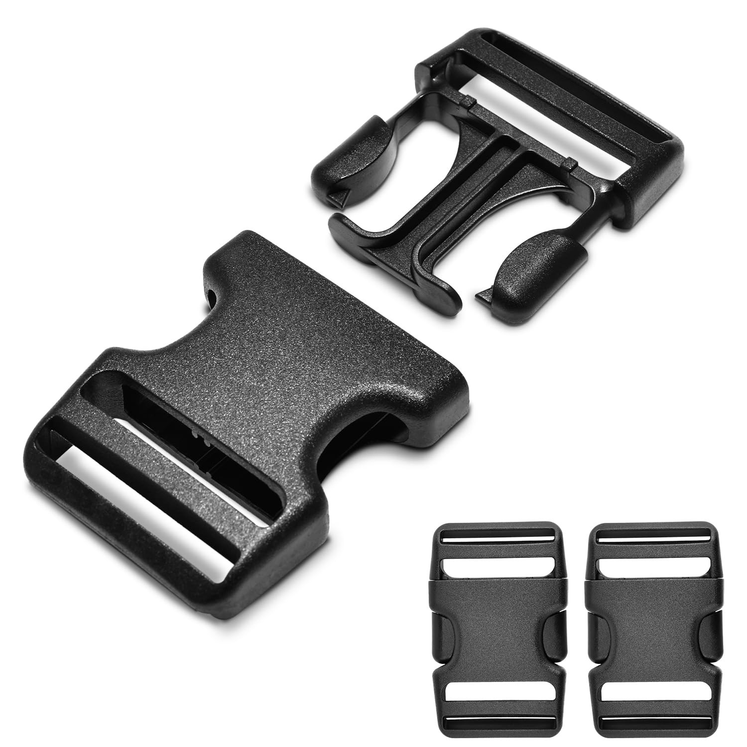 CooBigo 3pcs 1-1/2 Inch Plastic Buckle for Strap Replacment, Heavy Duty Belt Buc