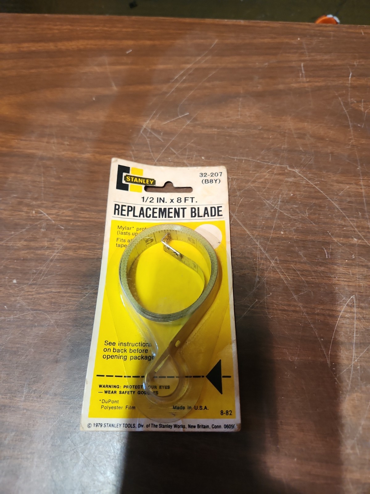 Vintage Stanley Tape Measure Replacement Blade 1/2in x 8FT B8Y (32-207) USA NOS