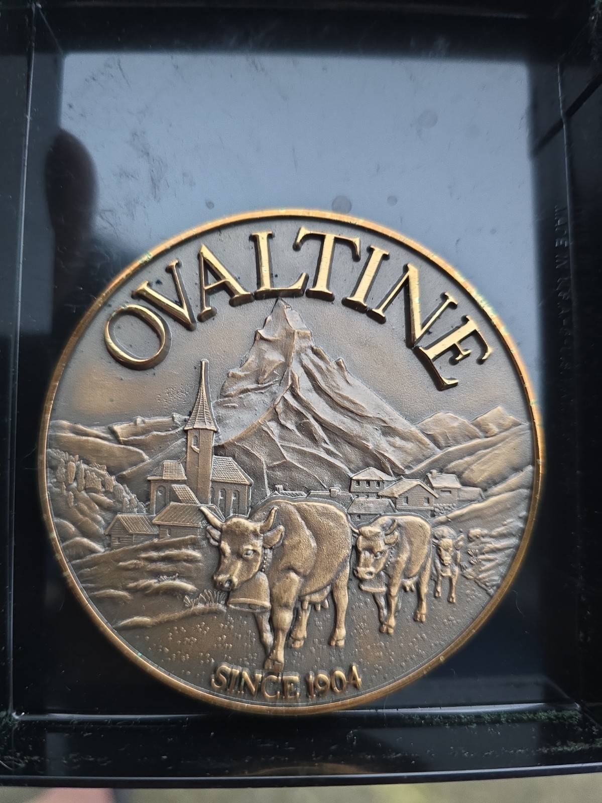 ovaltine vintage Paperweight Coin Rare. Since 1904