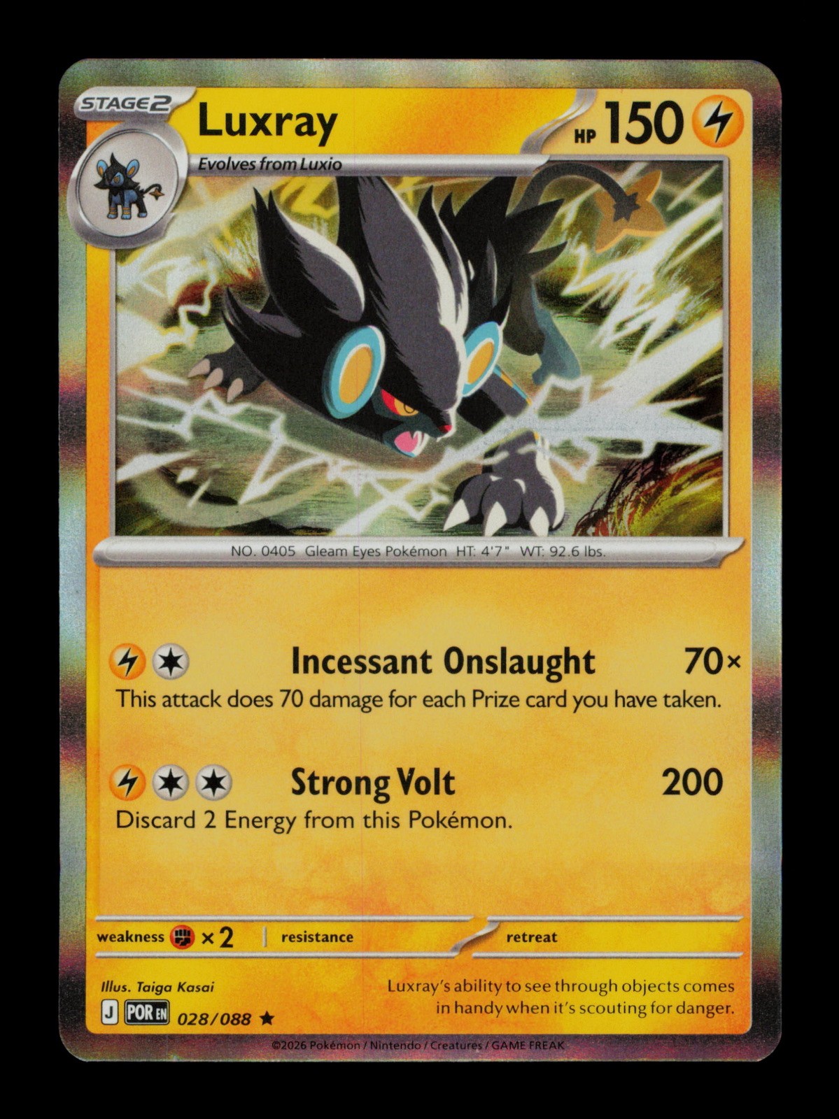 Luxray 028/088 Perfect Order Holo Pokemon TCG