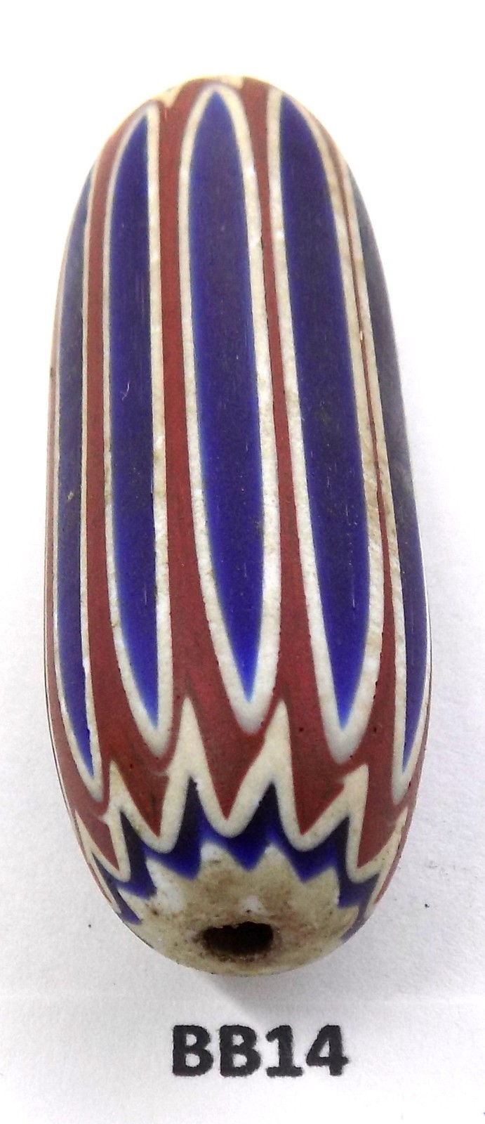Extreme Monster Antique Venetian Chevron Trade Bead African BB14 Bg 52