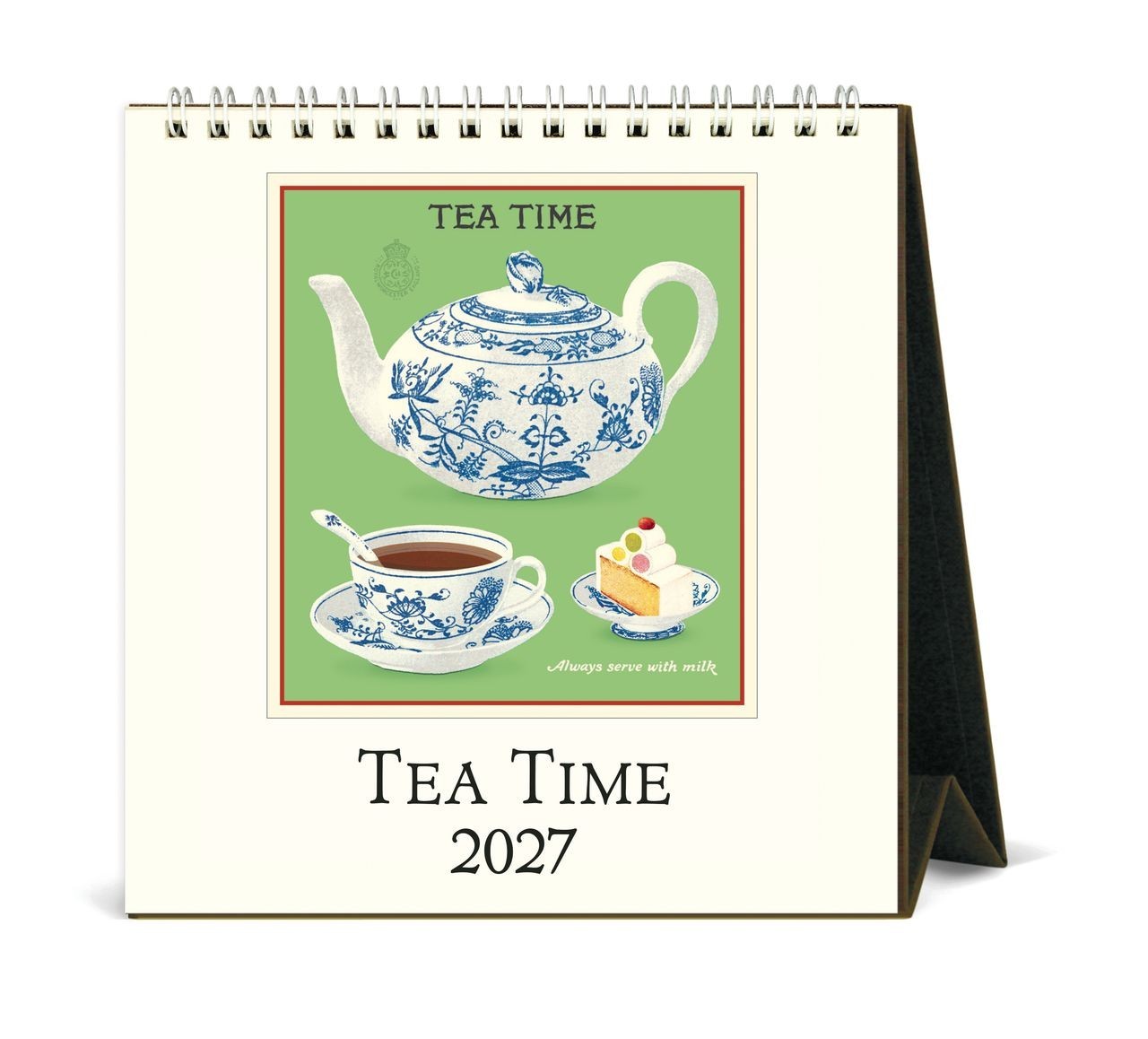 Cavallini & Co. 2027 Easel Desk Calendar Tea Time