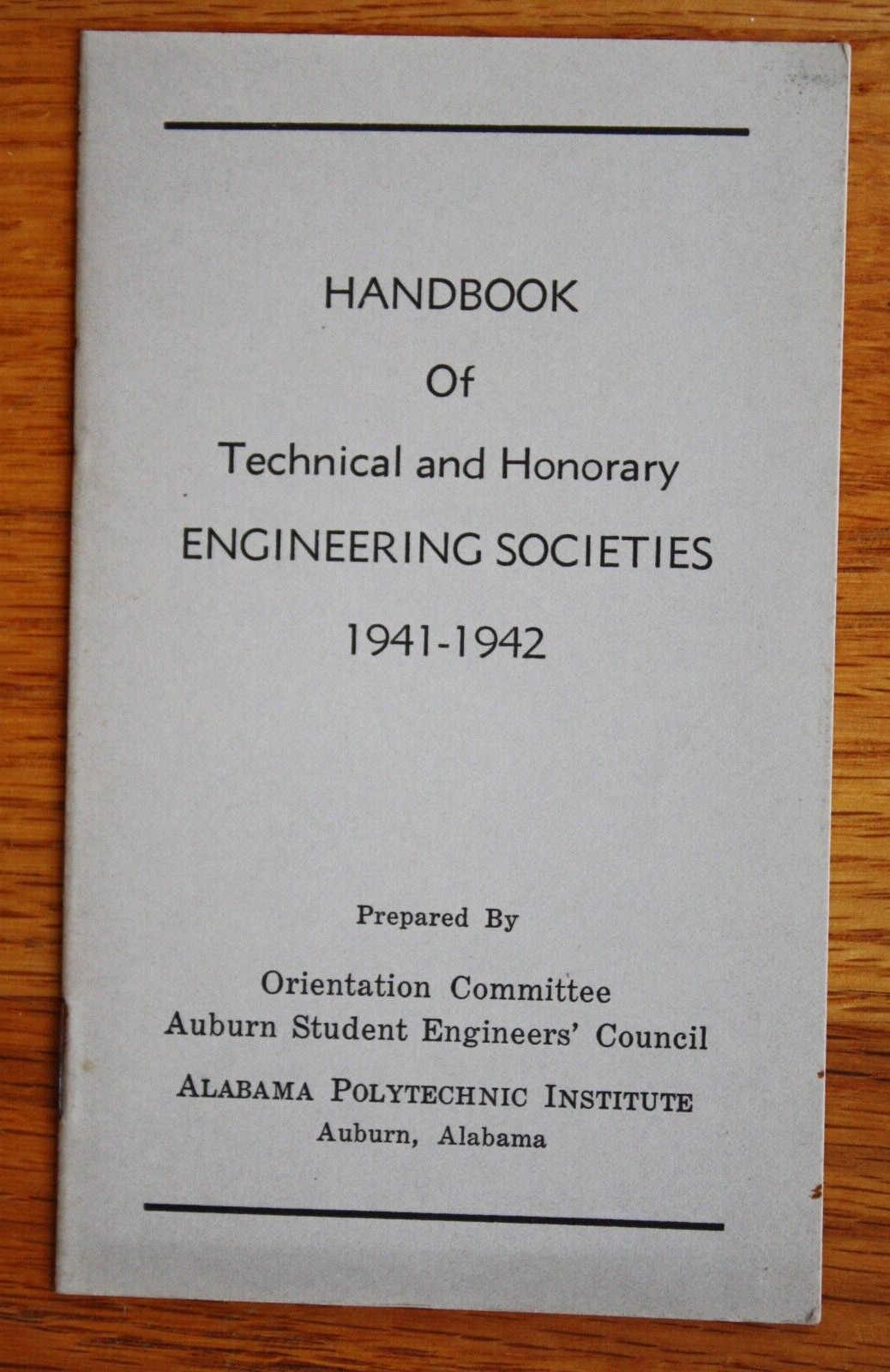ALABAMA POLYTECHNIC INSTITUTE HANDBOOK Engineering 1941 Auburn tigers Coca Cola