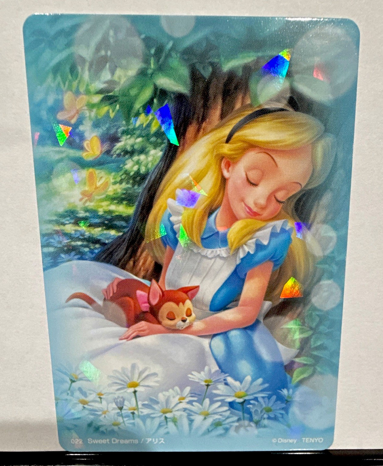 Disney Tenyo Sweet Dreams Alice Hologram Non-Sport Trading Card #022