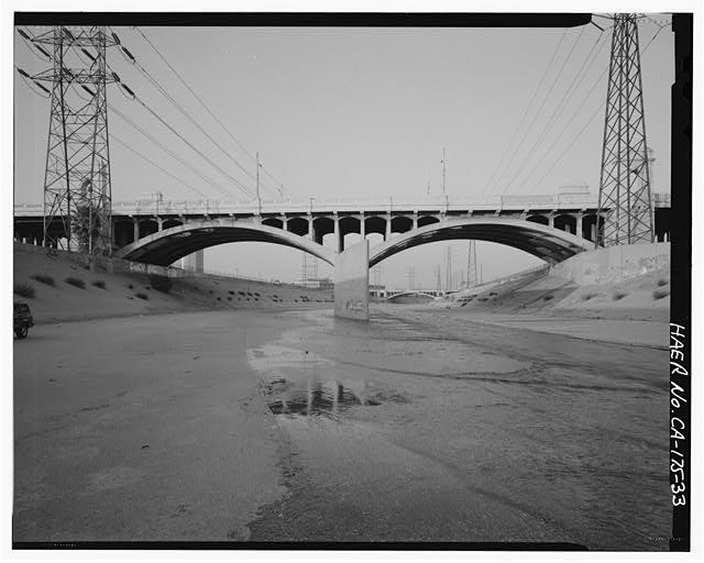 Los Angeles California First Street Bridge 1930s Los Angeles River HABS