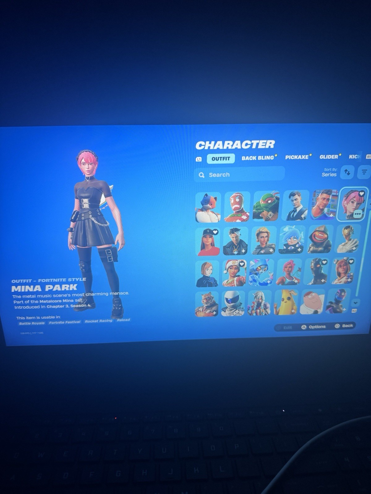 Fortnite Game  Locker - Mina Park Outfit & Omega Outfit 217 skins