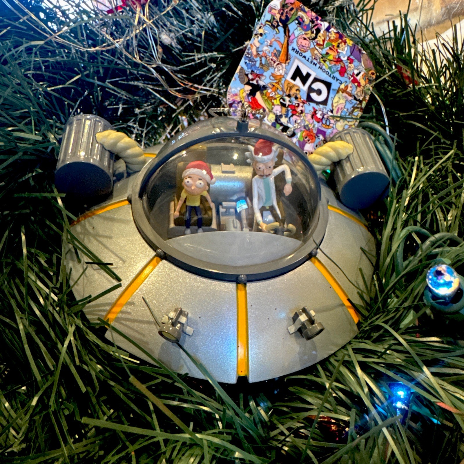 2026 Rick & Morty in Spaceship 🚀 Hanging Christmas Tree Ornament, New w Tag