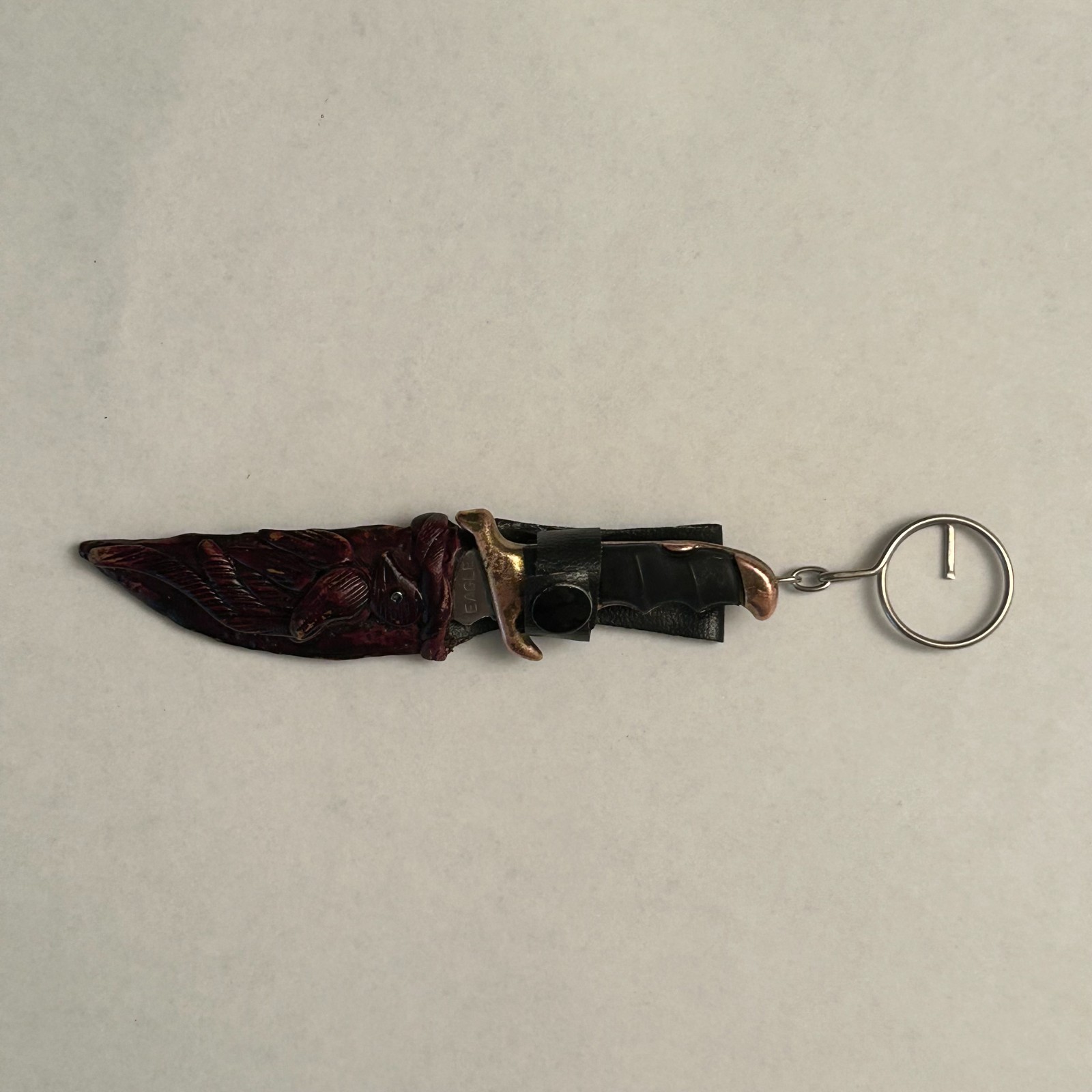 Vtg Panajachel Guatemala Souvenir Knife Keychain Eagle Mini Fixed Blade Serrated Vtg Panajachel Guatemala Souvenir Knife Keychain Eagle Mini Fixed Blade Serrated