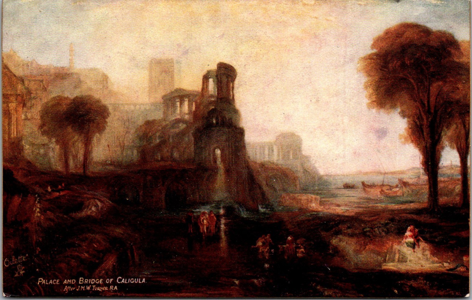 Tuck\'s Oilette Postcard - Palace and Bridge of Caligula 2774 circa 1919 -D1