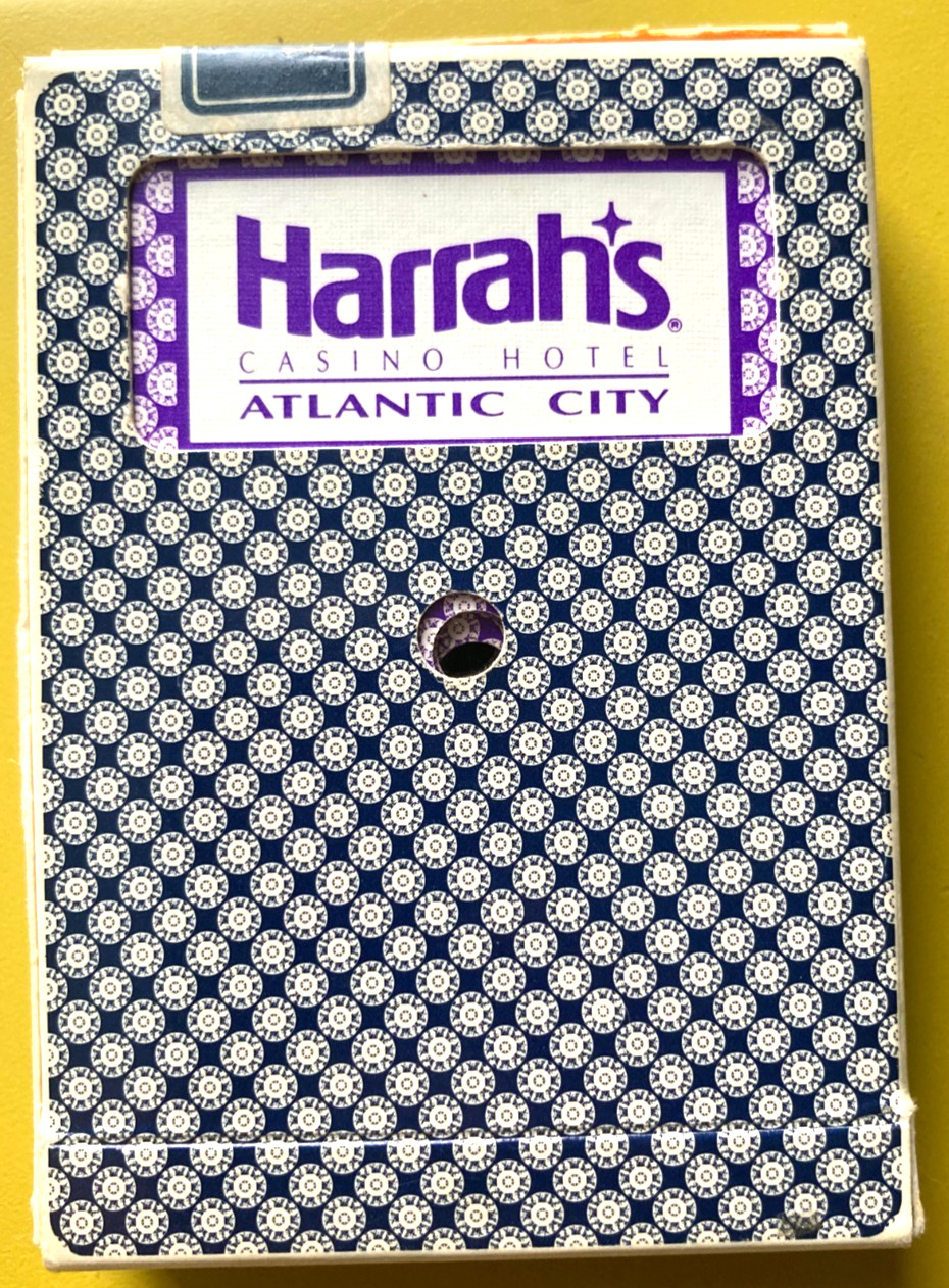 Vintage Harrah\'s Atlantic City Casino Playing Cards 1980s Purple Gemaco Deck