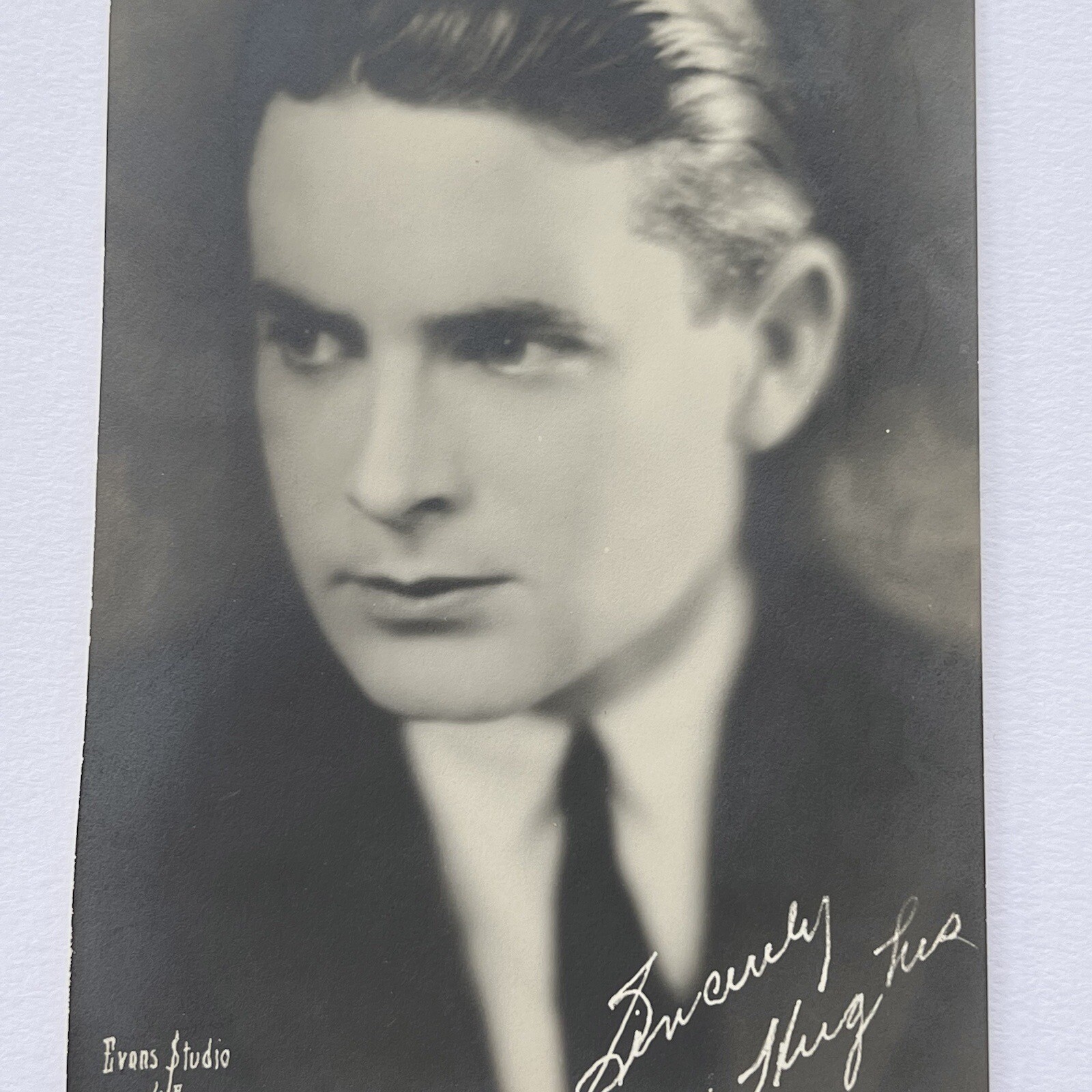 Antique B&W Press Photograph Man ID Handsome Silent Film Actor Lloyd Hughes