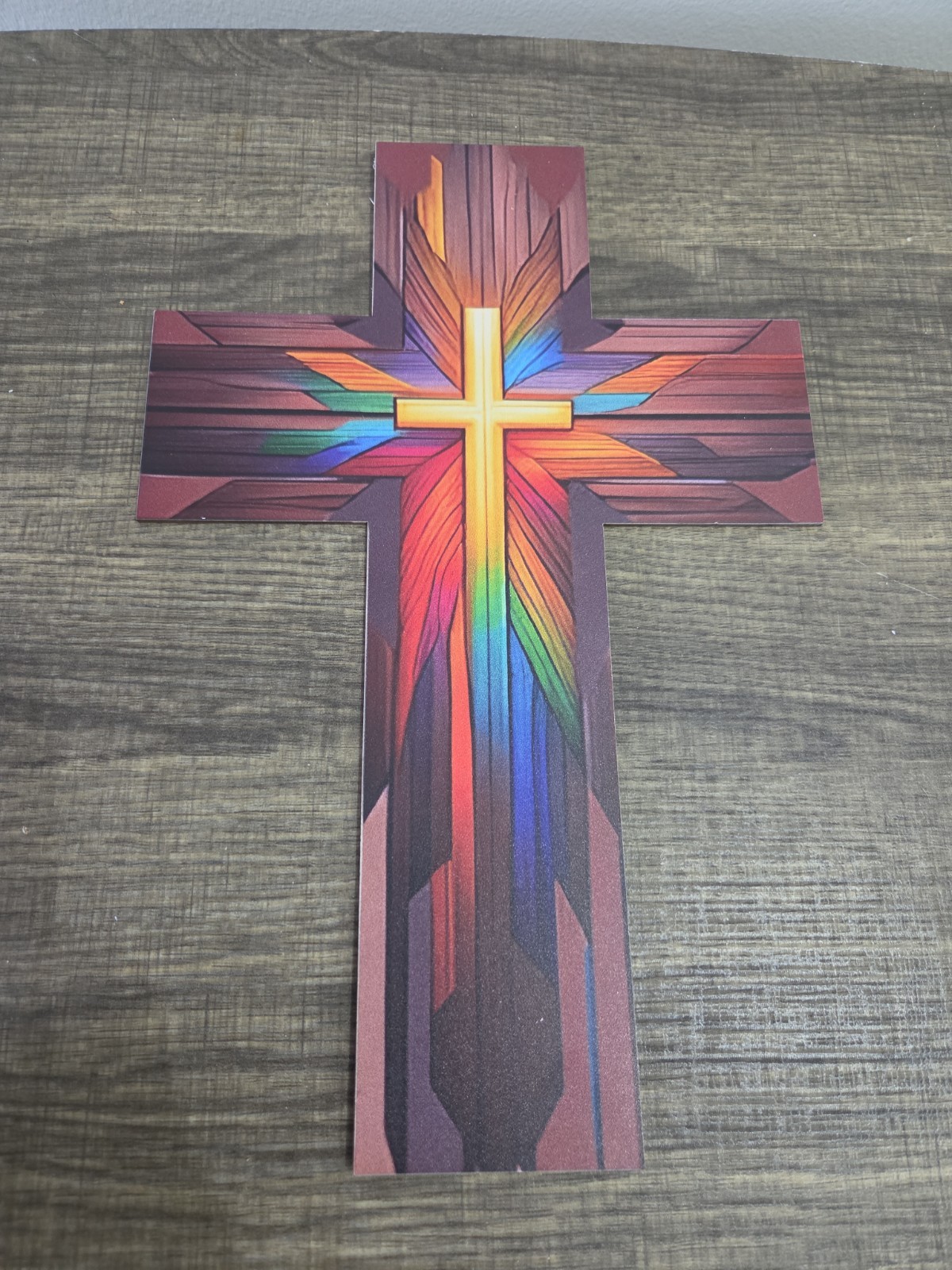 2D Flat Vintage Cross Wall Art Décor