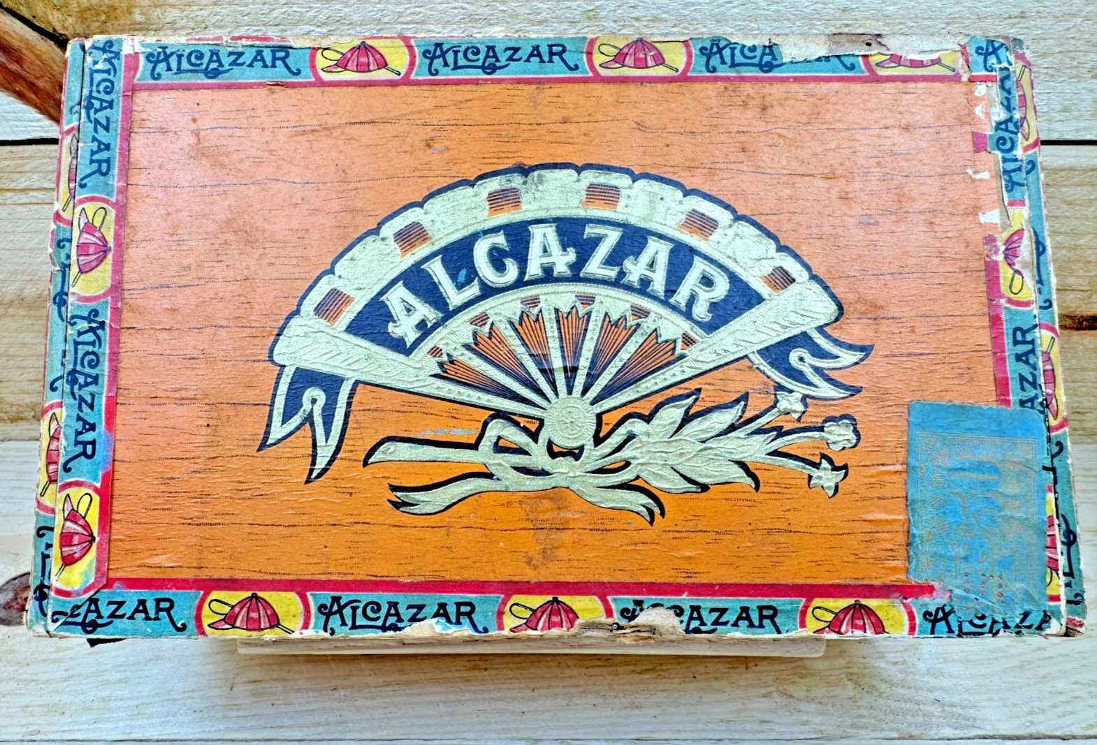 Vintage Antique Alcazar Cigar Box - Horse Racing - Wisconsin Tobacciana