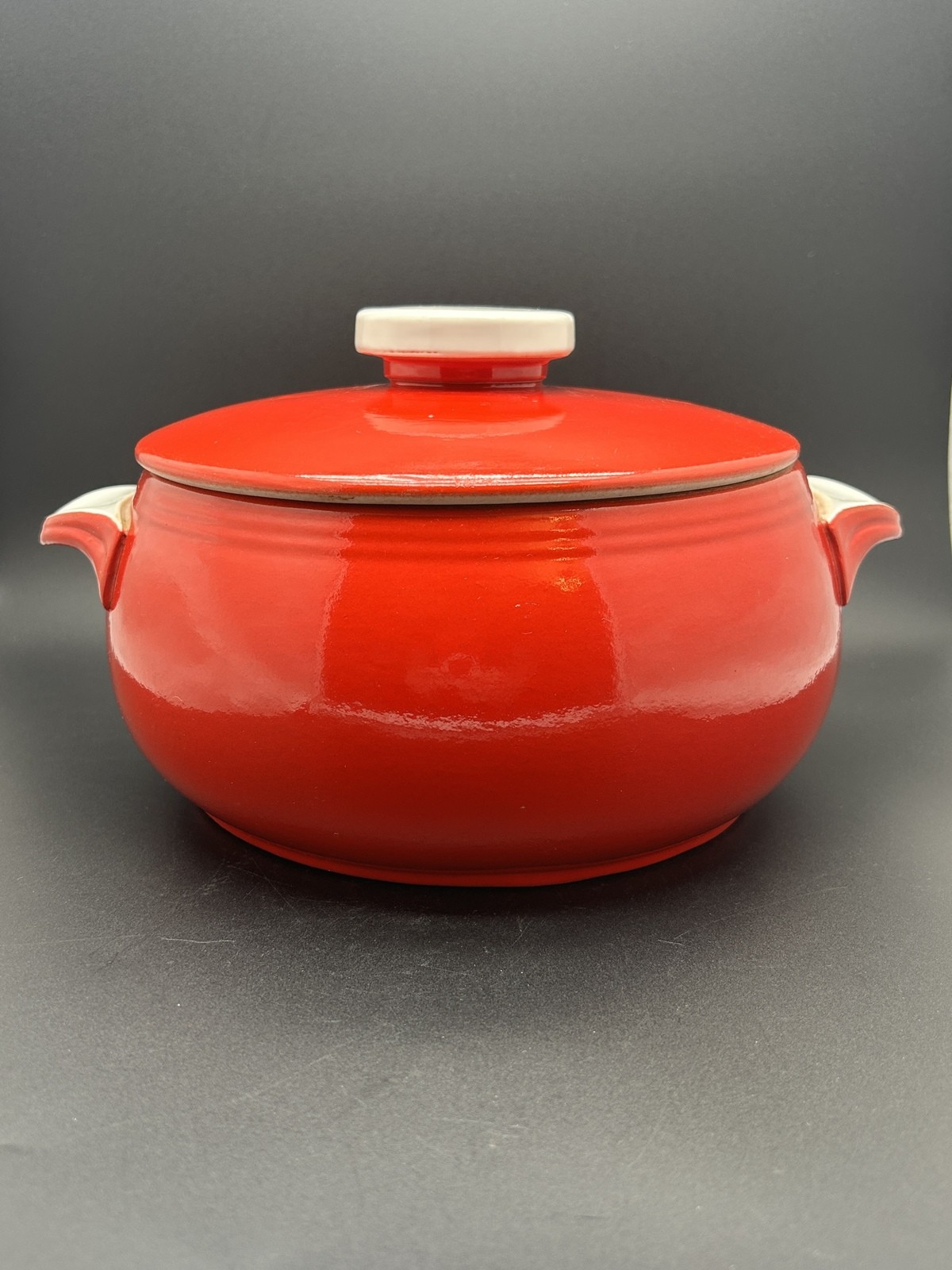 Vintage Hall’s Superior Kitchenware Red Covered Casserole Pottery