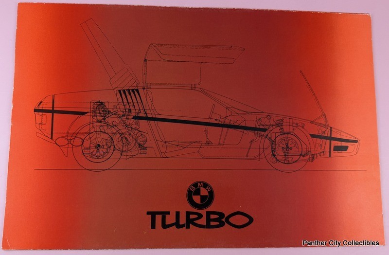 Manufacturer Original 1972 BMW Turbo Concept Car Auto Brochure