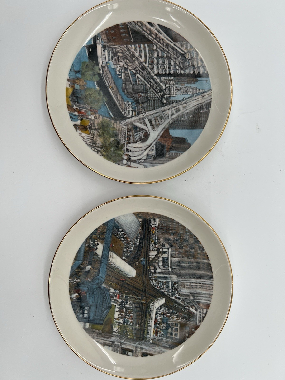 VNTG 1978 Franklin McMahon Chicago Collection Plates,  2 Limited Editions