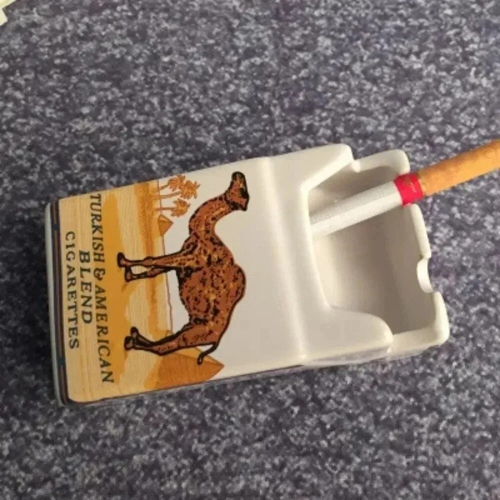Camel Ceramic Cigerette Packet Ash Tray