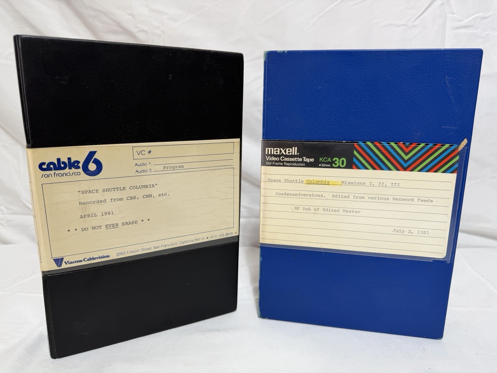 Vintage 1981 Space Shuttle Columbia U-Matic Video Tapes Cable 6 NASA News