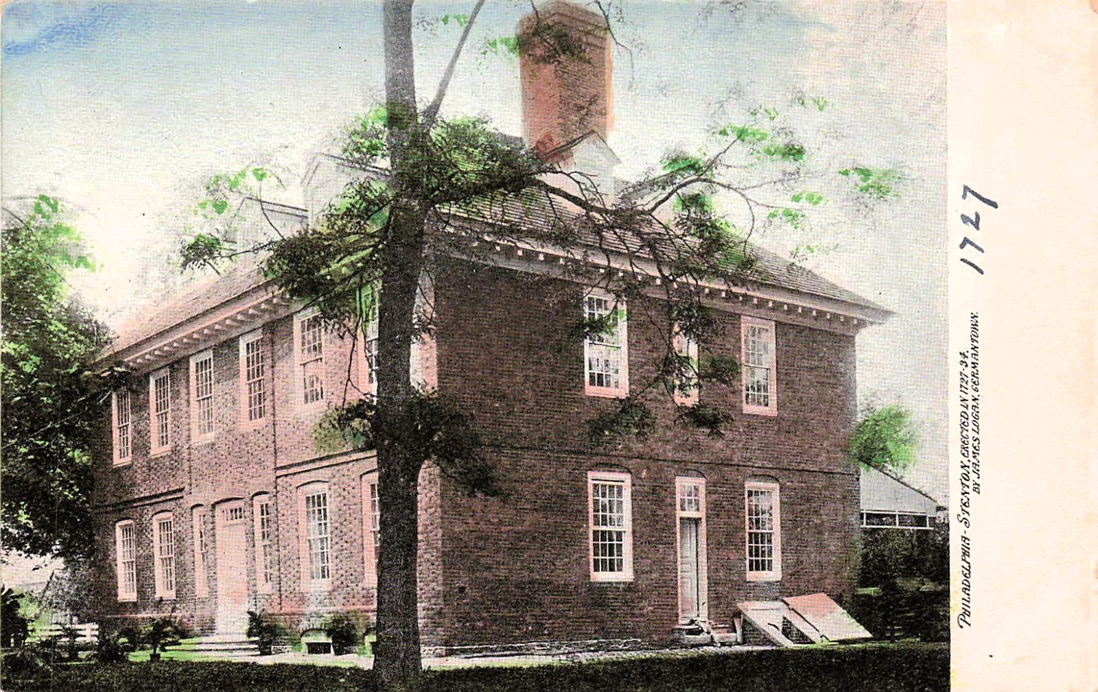 Germantown Philadelphia James Logan House Stenton Mansion Vtg Postcard H17