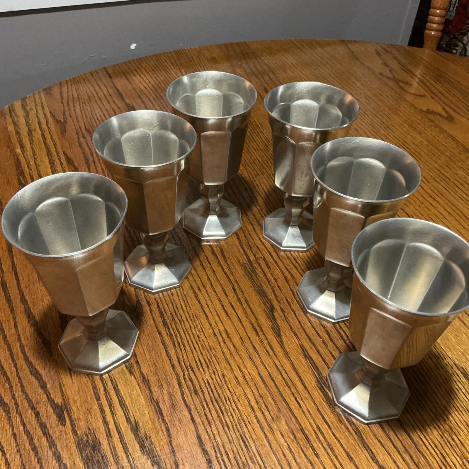 RARE VTG 1970\'s - 6-PIECE SET - 6.5-inch Water Goblets Gorham PH24 Octette Satin RARE VTG 1970\'s - 6-PIECE SET - 6.5-inch Water Goblets Gorham PH24 Octette Satin