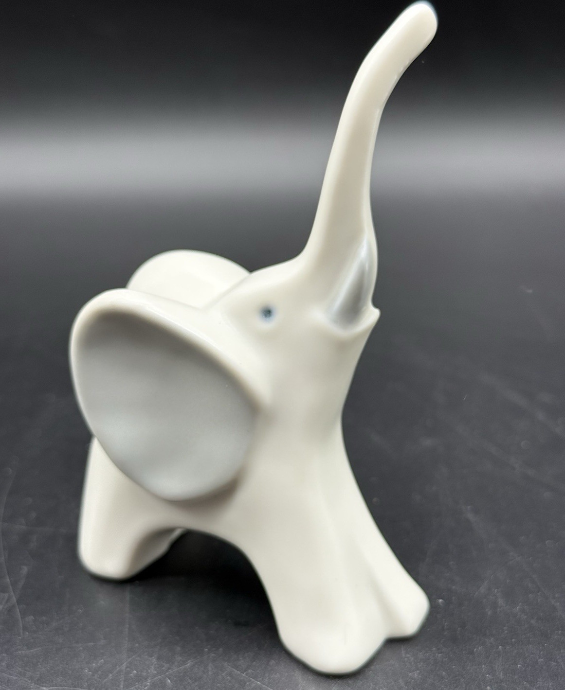 Porcelain White Elephant Figurine Decoration Trunk Up MCM Porcelain White Elephant Figurine Decoration Trunk Up MCM