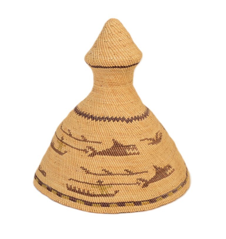 Antique Makah or Nuu-chah-nulth - Nootka  Basket Whaling Hat